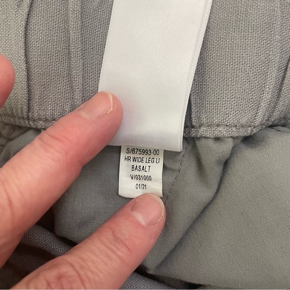 Old Navy Wide Leg Linen Blend Pants Pull On Basalt Color Neutral Minimalist XL - Picture 13 of 14